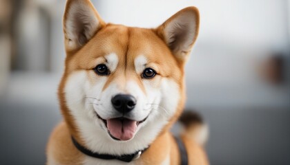 cute Shiba Inu, isolated white background
