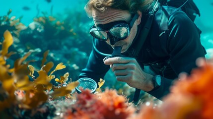 Marine biologist, researching ocean ecosystems
