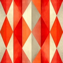 Red Pattern Tile for seamless backgrounds and for filling surfaces in soft colors, ai generated