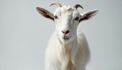 cute goat, isolated white background, full body
