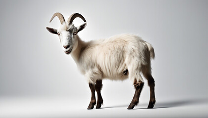 Obraz premium cute goat, isolated white background, full body 