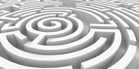A 3D Graphic Featuring a Large Circular Maze