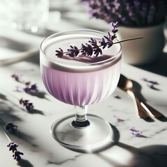 lavender cocktail . Generated AI. 