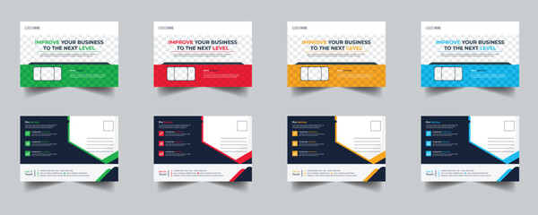 Modern Creative Corporate Post Card Template, Vector Template for Opening Invitation Editable, Professional Business Postcard Design, Event Card Design, Invitation Design, Direct Mail EDDM Template