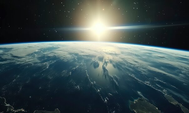 A picture of Earth from a spaceship