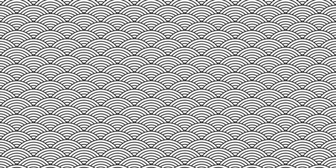 Charcoal Scalloped Waves Illustration, a continuous pattern of scalloped waves in a deep charcoal hue, offering a bold and modern aesthetic
