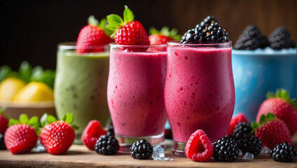 smoothie with berries