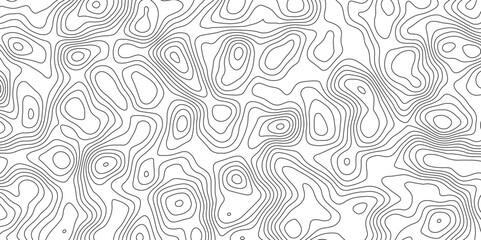 Abstract design with Seamless pattern with lines Topographic map. geographic mountain relief. Retro topographic map. geographic contour map paper texture. terrain path isolated on a white background.