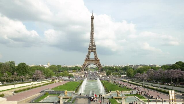 eiffel tower paris france 4k