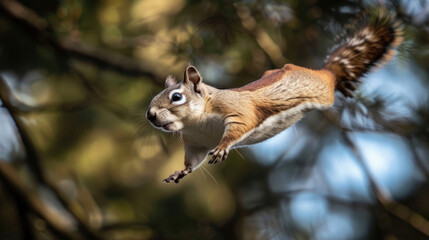 Agile leap of a North American flying squirrel