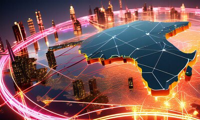 abstract-digital-map-of-Australia-the-concept-of-connectivity-data-transfer and- global-network
