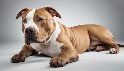 Obraz premium cute pitbull, isolated white background 