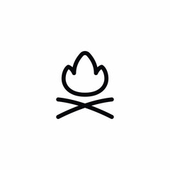 Bonfire Fire Vector Icon Sign Symbol