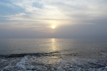 natural background beautiful sunset over the sea