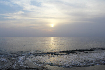 natural background sunset over the sea