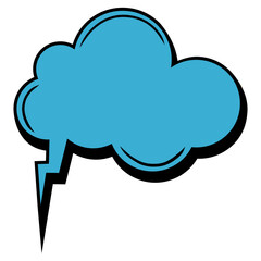 Retro Speech bubble Dialog Char Illustration