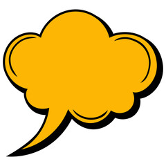 Retro Speech bubble Dialog Char Illustration