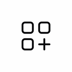 Fototapeta premium Widget Add Menu Apps Vector Icon Sign Symbol