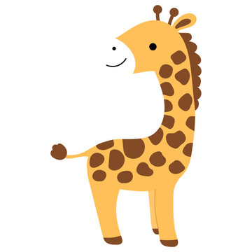 cute giraffe cartoon for kids illustration