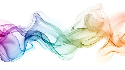 Rainbow Colorful Smoke or Abstract Wave Swirl