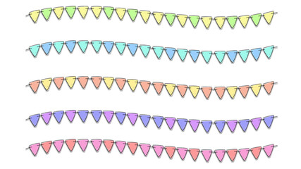 旗、パーティー、イベント、ライン、かわいい、