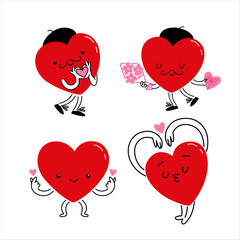 set of hearts
