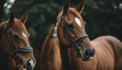 portrait of Thoroughbred Yearlings
