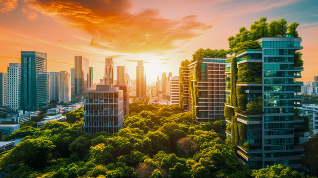 green city skyline
