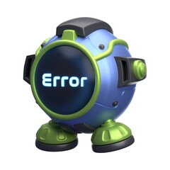 Variety of 3D Robot Expressions Illustration