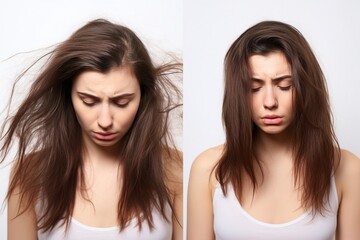 Fototapeta premium Disappointed with Hair Condition