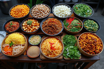 Experience the vibrant  street food scene from a top view. Explore the bustling markets filled with an array of delicious dishes sold right on the streets 