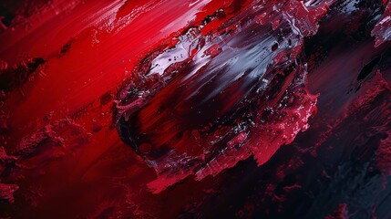 Red Abstract Formation - Fictitious Generative Art