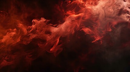 Reddish Smoke Wafts Over a Dark Background