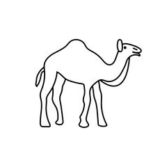 Simple Camel icon line vector illustration.