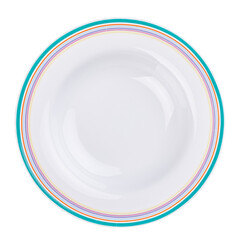 Empty white soup plate