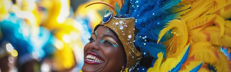 Papier Peint photo Lavable Brésil woman in costume at the brazil carnival