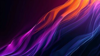 Obraz premium Vibrant Color Gradient on Black Background Abstract