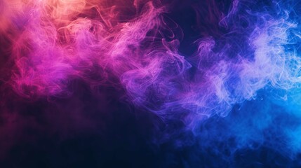 Obraz na płótnie Canvas Yellow Blue and Pink Abstract Smoke Pattern
