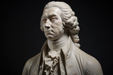 John Dickinson statue. He known for his involvement in the Continental Congress and the Constitutional Convention as a Pennsylvania delegate in colonial America.