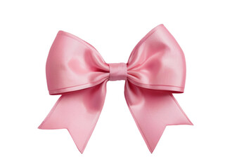 pink bow isolated on white, coquette, Valentine, birthday, 
