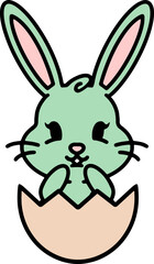 easter egg and easter bunny