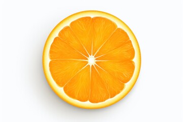 Orange round circle isolated on white background