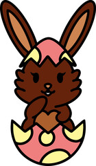 easter egg and easter bunny