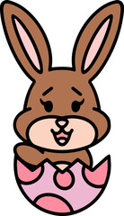 Obraz premium easter egg and easter bunny