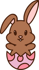 Obraz premium easter egg and easter bunny