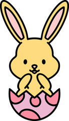 easter egg and easter bunny