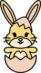 easter egg and easter bunny