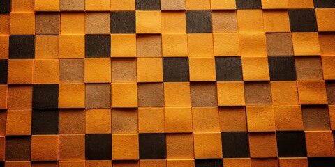 Orange square checkered carpet texture 