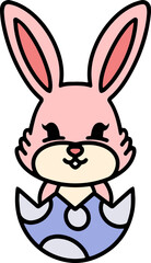 easter bunny in an easter egg