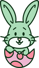 Fototapeta premium easter bunny in an easter egg
